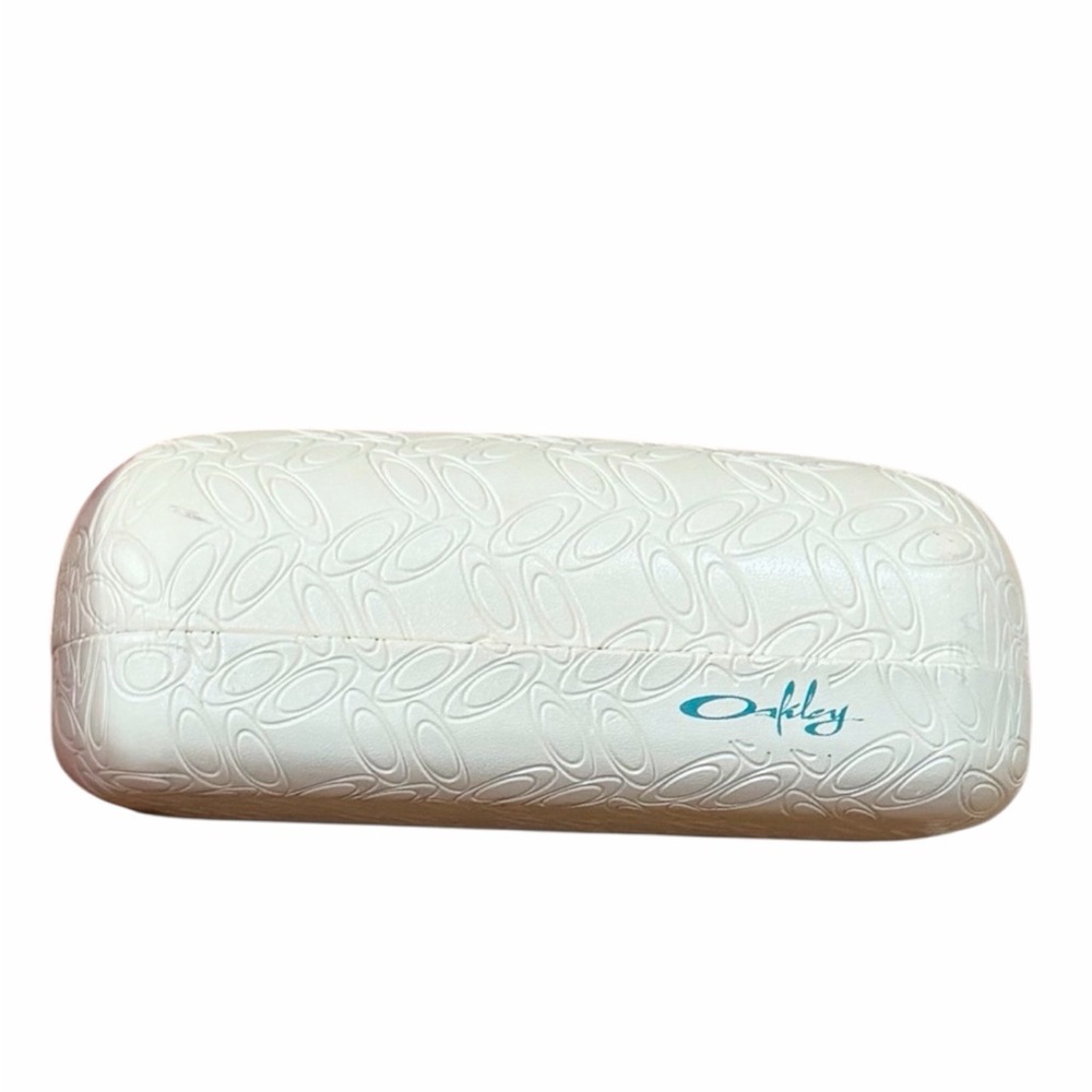 Oakley White Hard Sunglasses Case Teal Interior Authentic Protective